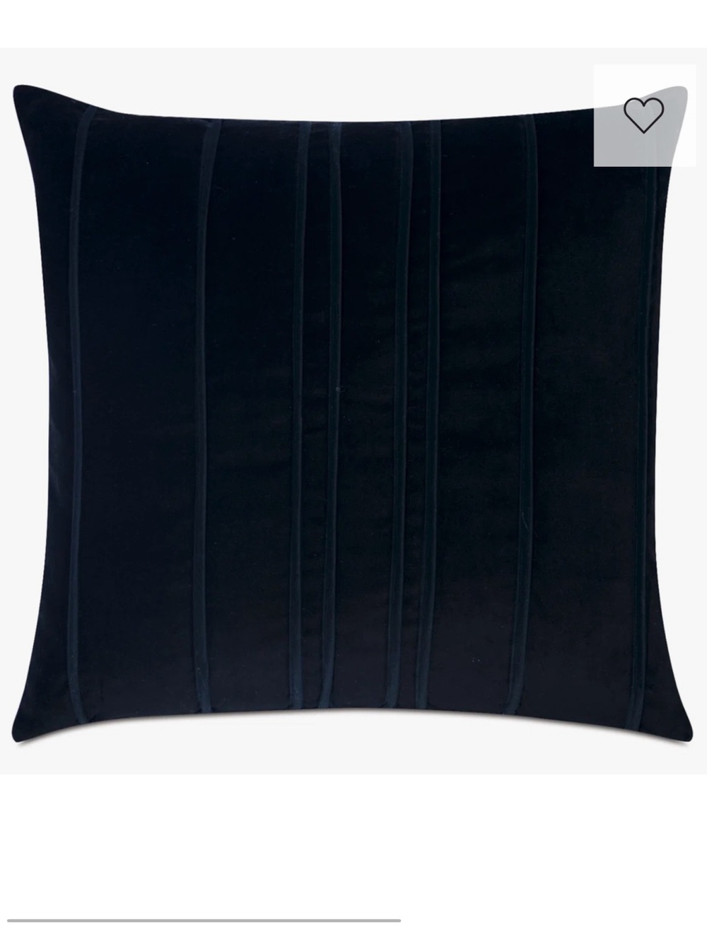 NWT Estelle Square Pillow Cover & Insert Black Set of 2 22x22